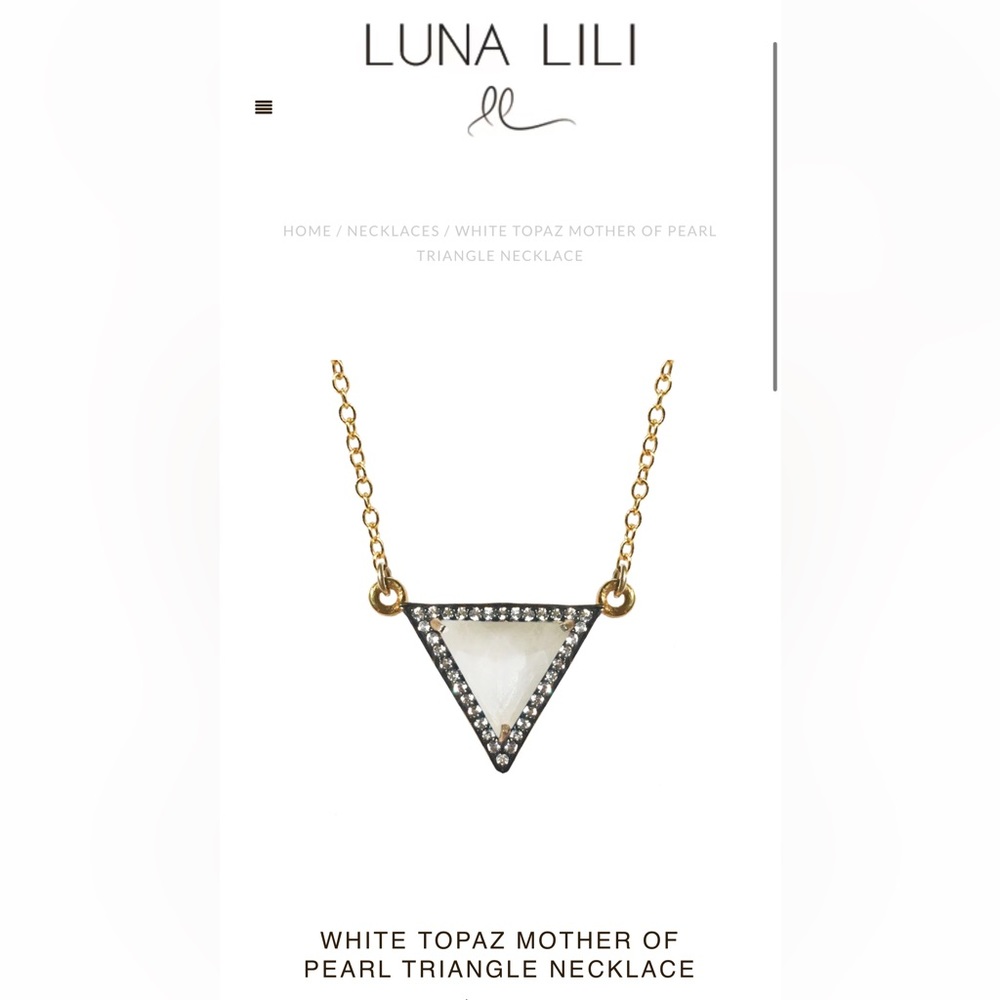Luna Lili White Topaz Mother of Pearl Necklace